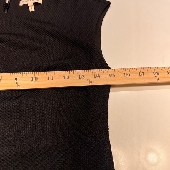 Rebecca Taylor Black Stacy Drop Waist Dress Size 6 - Picture 9 of 10